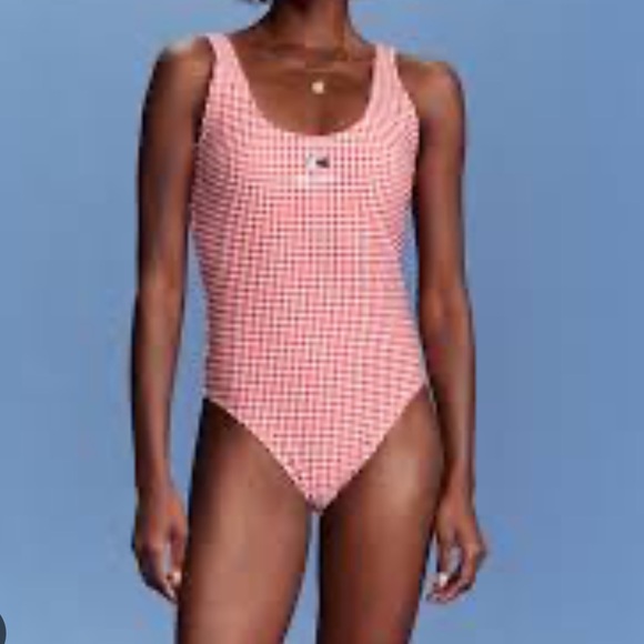 NWT Old Navy x Disney Minnie Mouse Gingham One-Piece Swimsuit - Picture 1 of 3